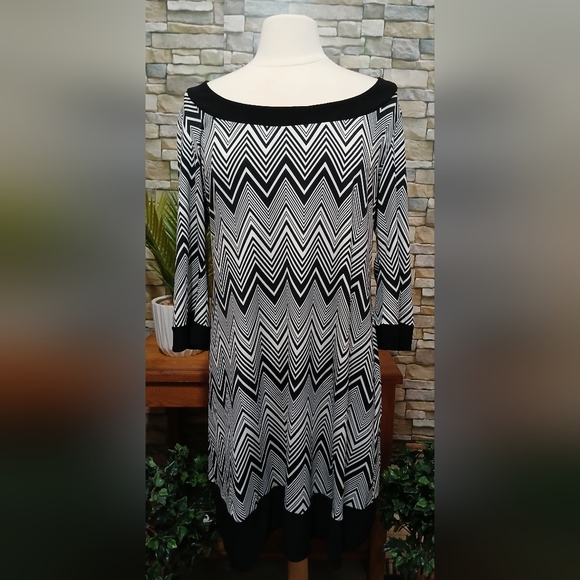 Tiana B‎ Chevron A Line Stretchy Dress XL - Picture 1 of 5